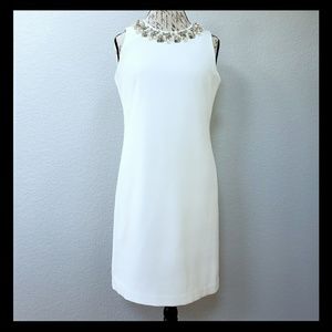WHBM Jeweled Neckline Dress